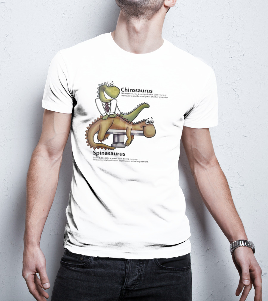 Chirosaurus Caring Doctor And Spinasaurus Seeking Relief T-Shirt
