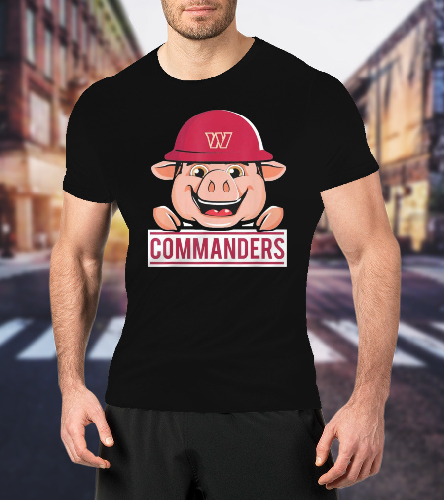 Washington Commanders Major Tuddy Football Mascot T-Shirt
