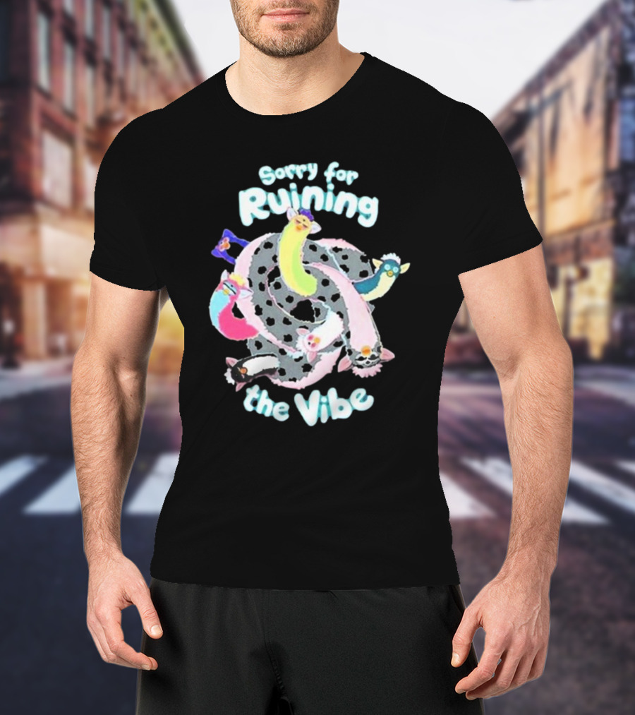 Sorry For Ruining The Vibe Pastel Ferret Spiral T-Shirt