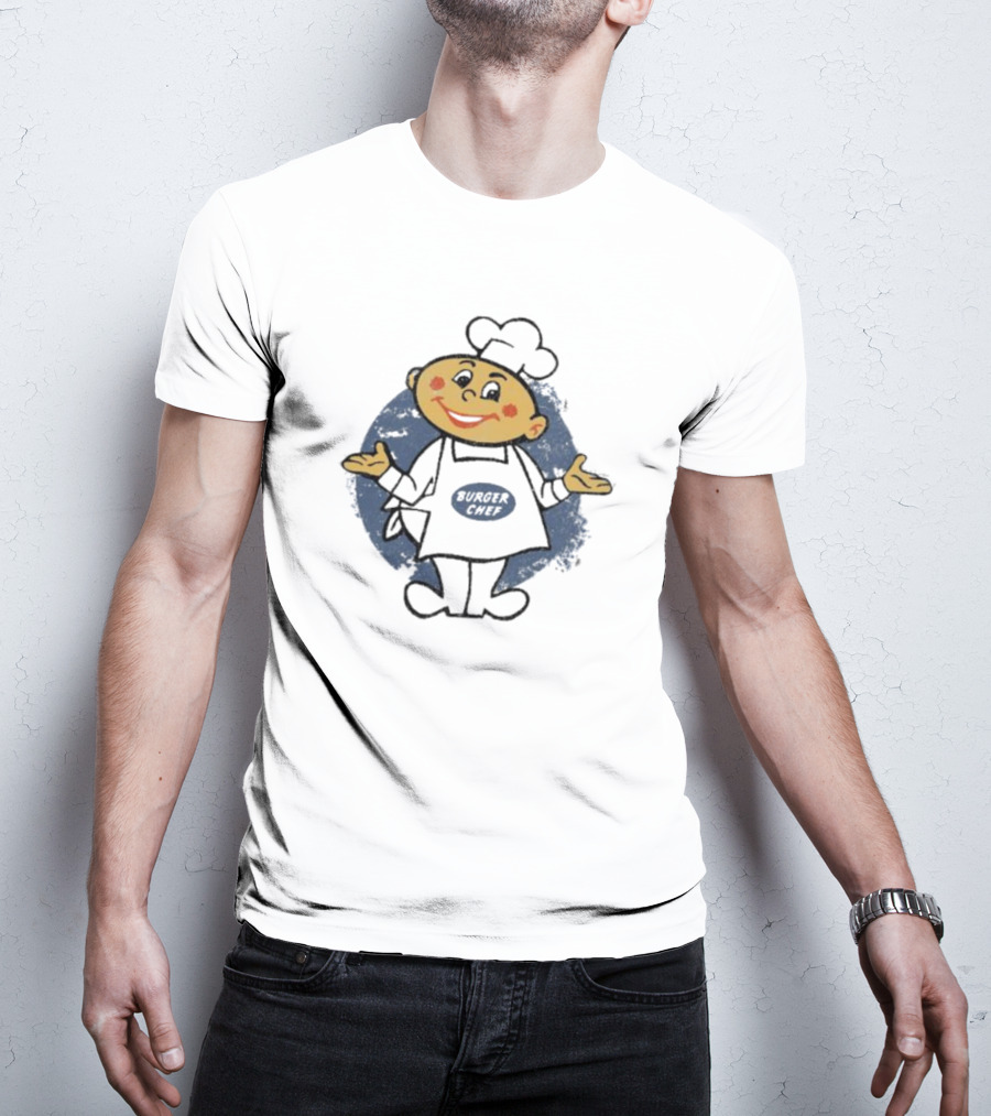 Burger Chef Cartoon Character Vintage Nostalgia T-Shirt