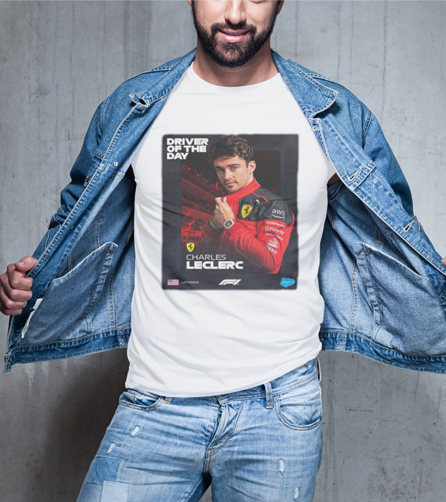 Charles Leclerc Driver Of The Day Las Vegas GP F1 Ferrari Racing T-Shirt