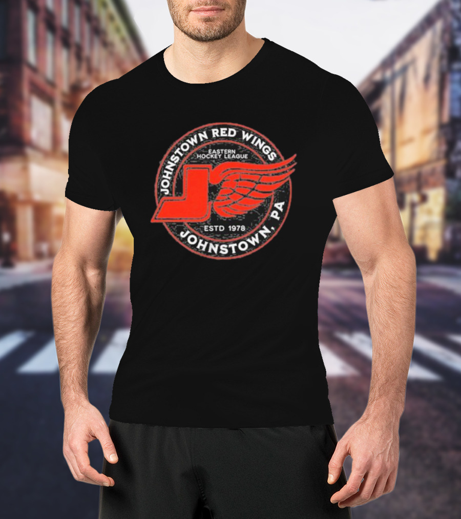 Johnstown Red Wings Eastern Hockey League Johnstown PA Estd 1978 T-Shirt