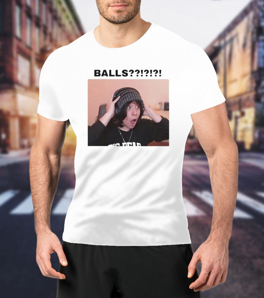 Liz Qcktycult Balls Quackity Reaction Surprise Image T-Shirt