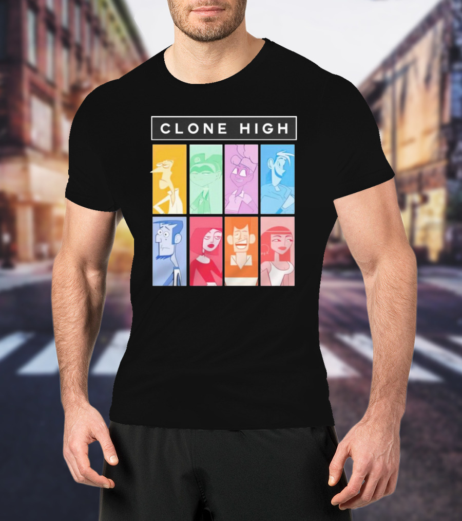 Tara Billinger Clone High Colorful Character Grid T-Shirt