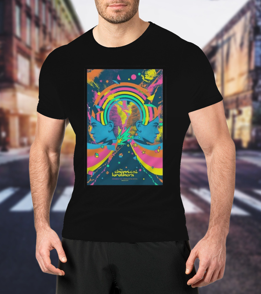 The Chemical Brothers Electropical Psychedelic Art November 19 Rainbow Explosion T-Shirt