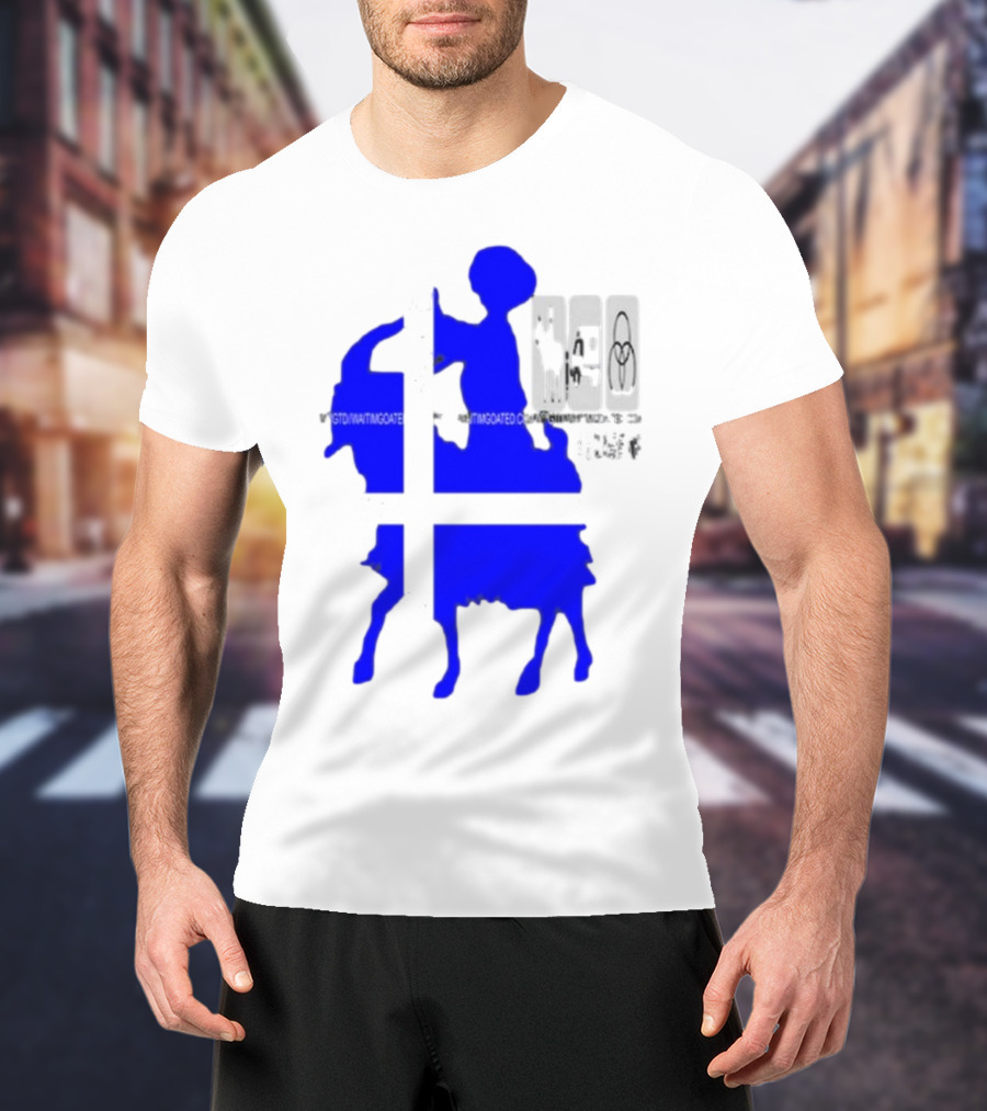 Wait Im Goated Luck Charm Greek Flag Goat T-Shirt