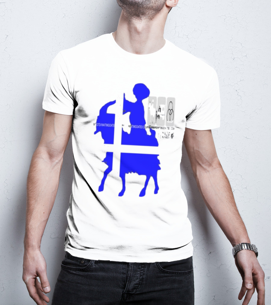 Wait Im Goated Luck Charm Greek Flag Goat T-Shirt