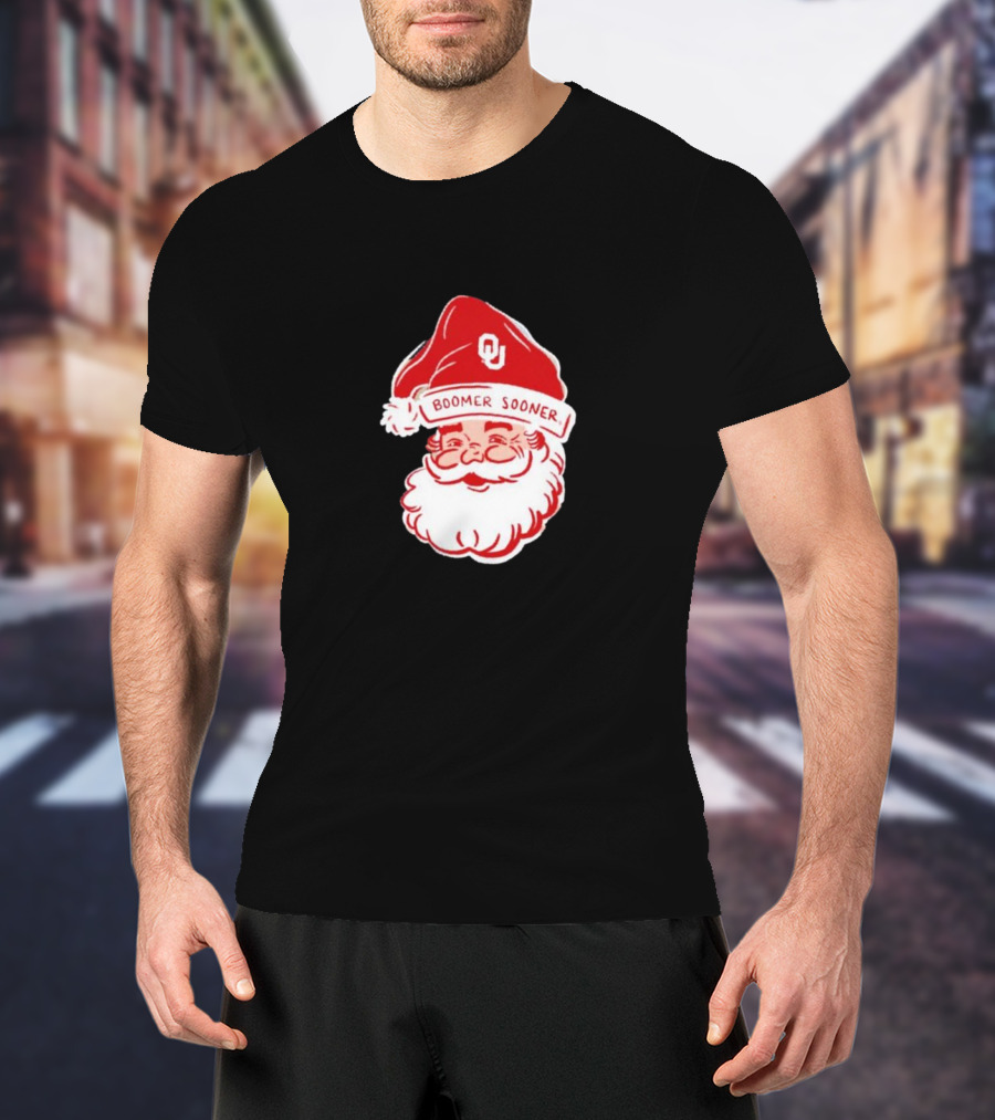 Boomer Sooner Santa Claus Christmas OU T-Shirt