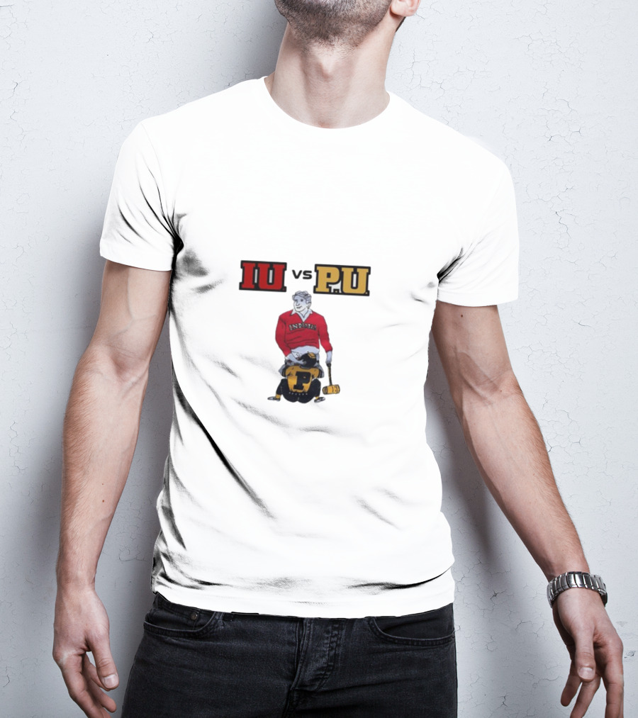 Indiana Edits IU Vs PU Rivalry Showdown Graphics T-Shirt