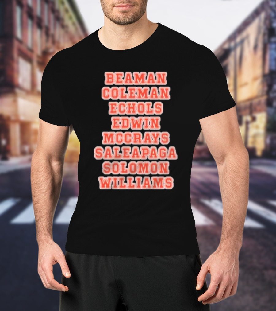 Beaman Coleman Echols Edwin McCray Saleapaga Solomon Williams Sports Legacy T-Shirt