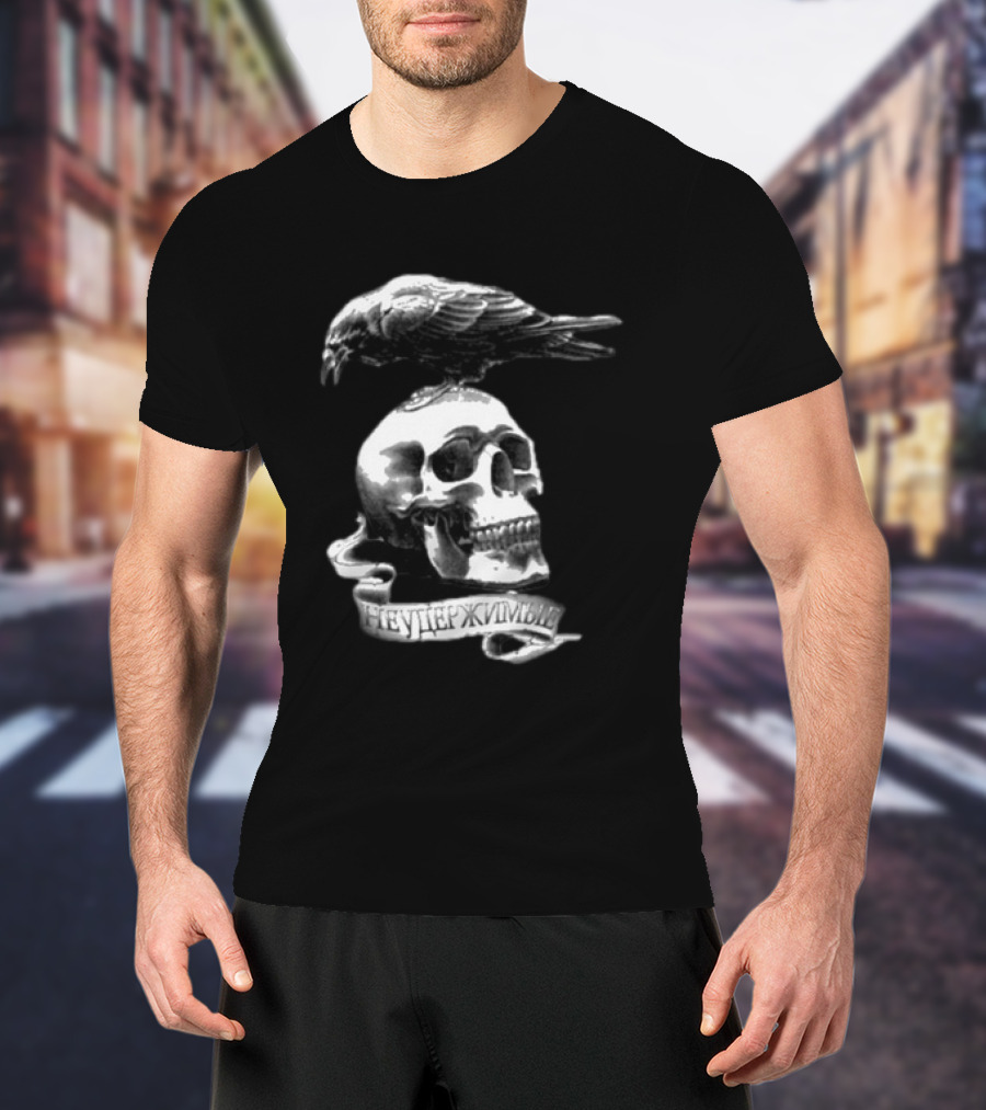 Sylvester Stallone Skull And Crow Bird The Expendables Неудержимый T-Shirt