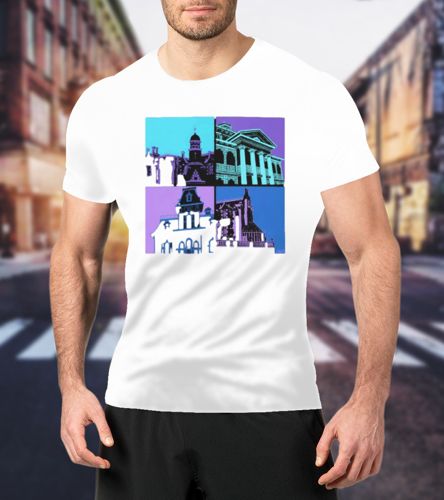 The Four Mansions Haunted Attraction Icons T-Shirt
