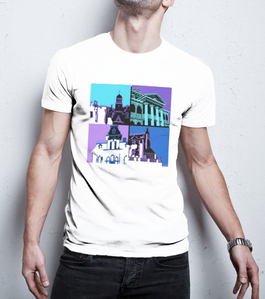 The Four Mansions Haunted Attraction Icons T-Shirt