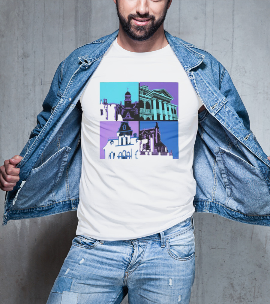 The Four Mansions Haunted Attraction Icons T-Shirt