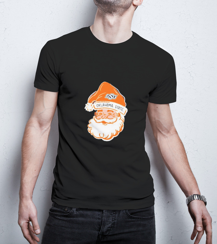 Oklahoma State Cowboys Santa Claus Christmas OSU Logo Hat T-Shirt