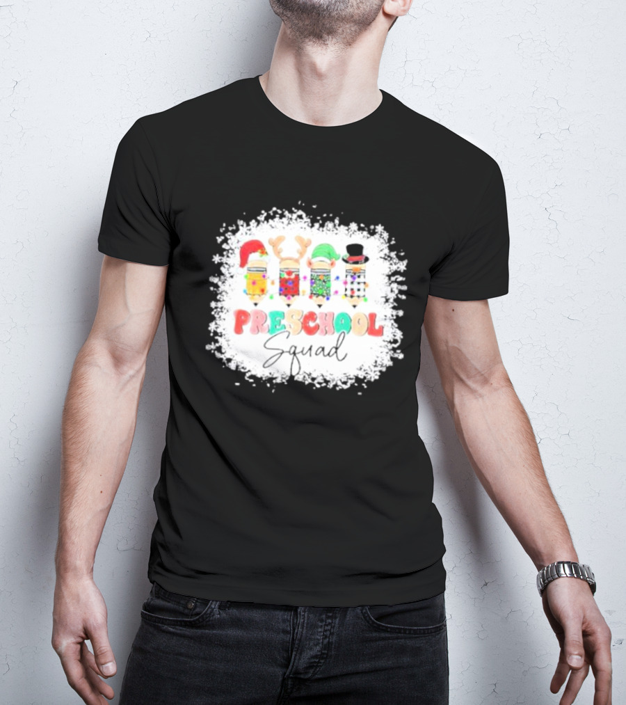Preschool Squad Christmas Snowflake Festive Friends T-Shirt