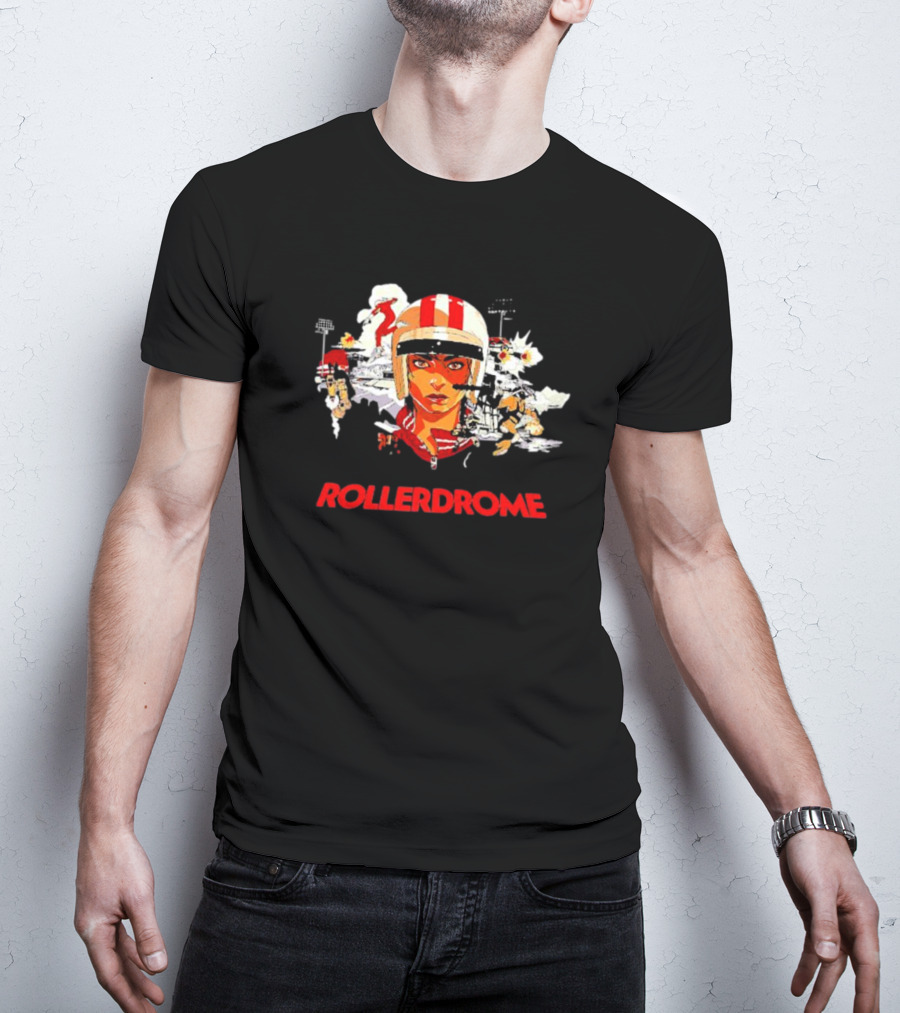 Rollerdrome Retro Futuristic Action Sports T-Shirt