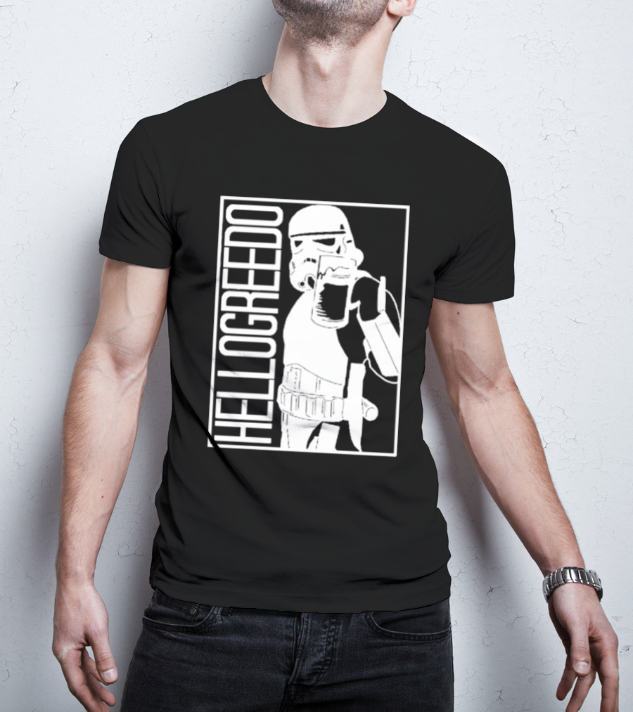 Star War HelloGreedo Stormtrooper Drinking Scene T-Shirt