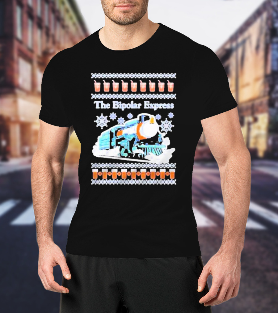 The Bipolar Express Ice Drink Train Winter T-Shirt