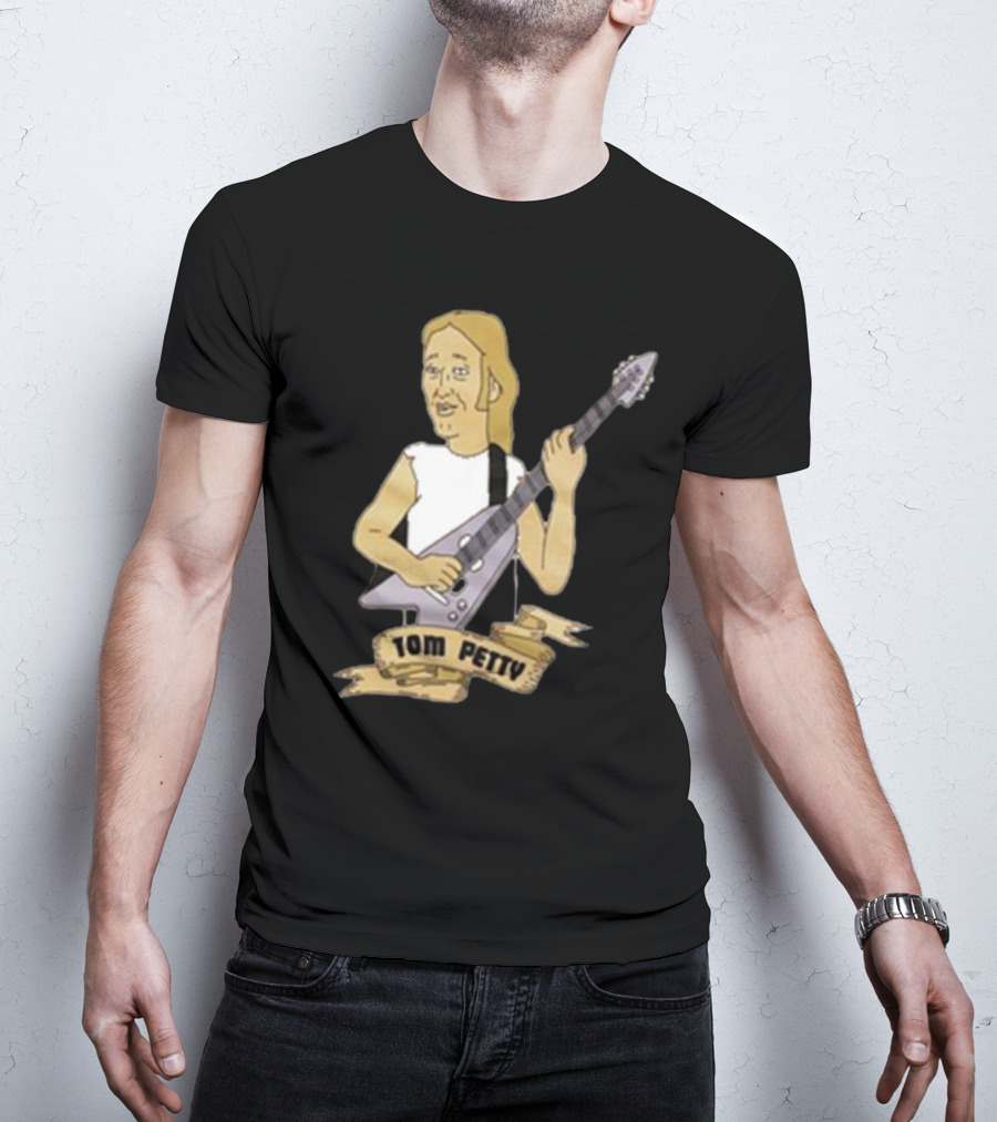 Tom Petty Cartoon Guitarist Last Chance T-Shirt