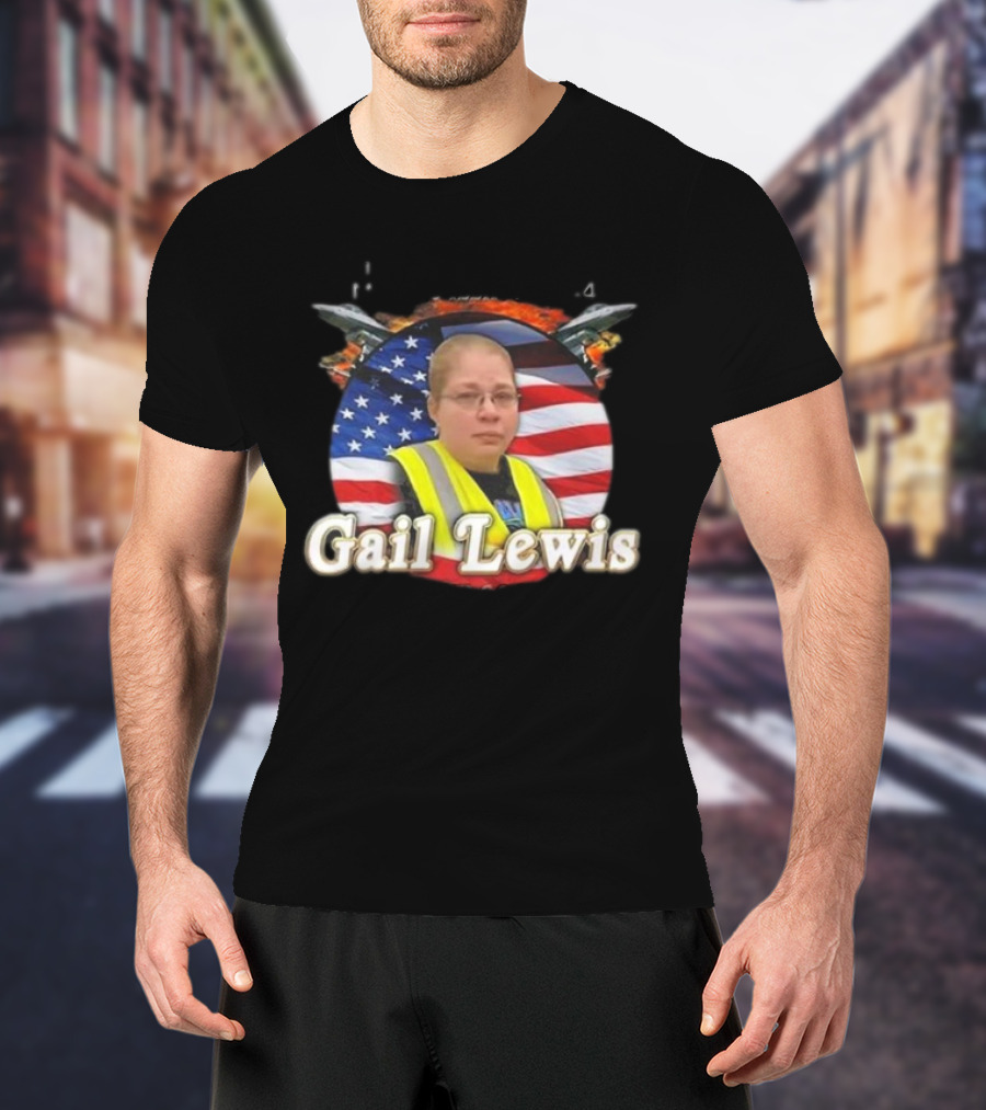 Gail Lewis Walmarines The Few The Proud American Hero Flag Background T-Shirt