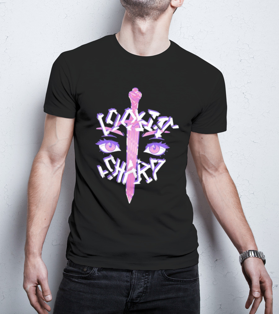 Lookin’ Sharp Kitty-Knife Eyes And Sword T-Shirt