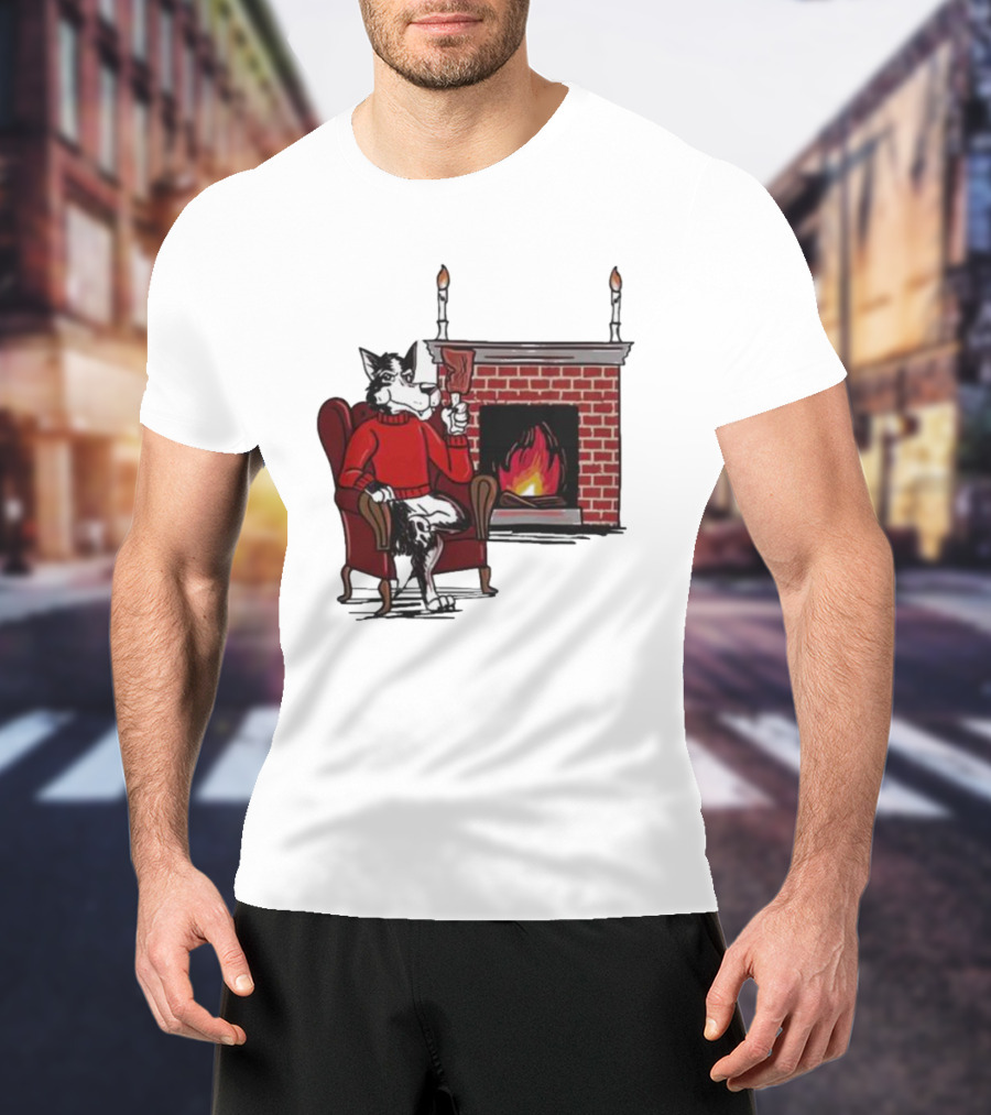Ncs Fireplace Cozy Winter Wolf By The Hearth T-Shirt