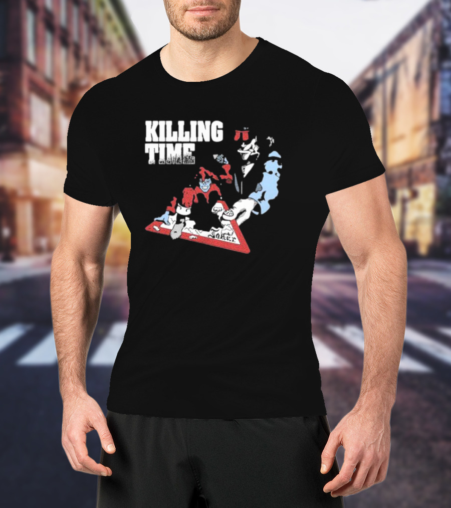 Killing Time Dealer Joker Playing Cards Motif T-Shirt