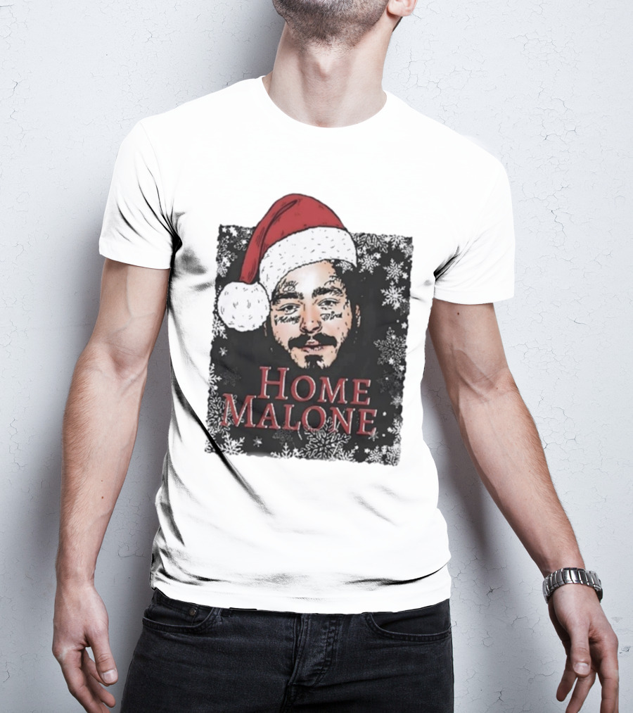 Home Malone Swea Funny Christmas Sweathirt Home Alone Sweathirt Ghost Malone Post Malone Dallas Cowboys Snowflakes Santa Hat T-Shirt