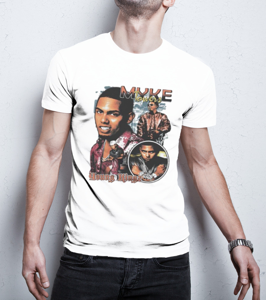 Myke Towers Young Kingz Bold Urban Style Portraits T-Shirt
