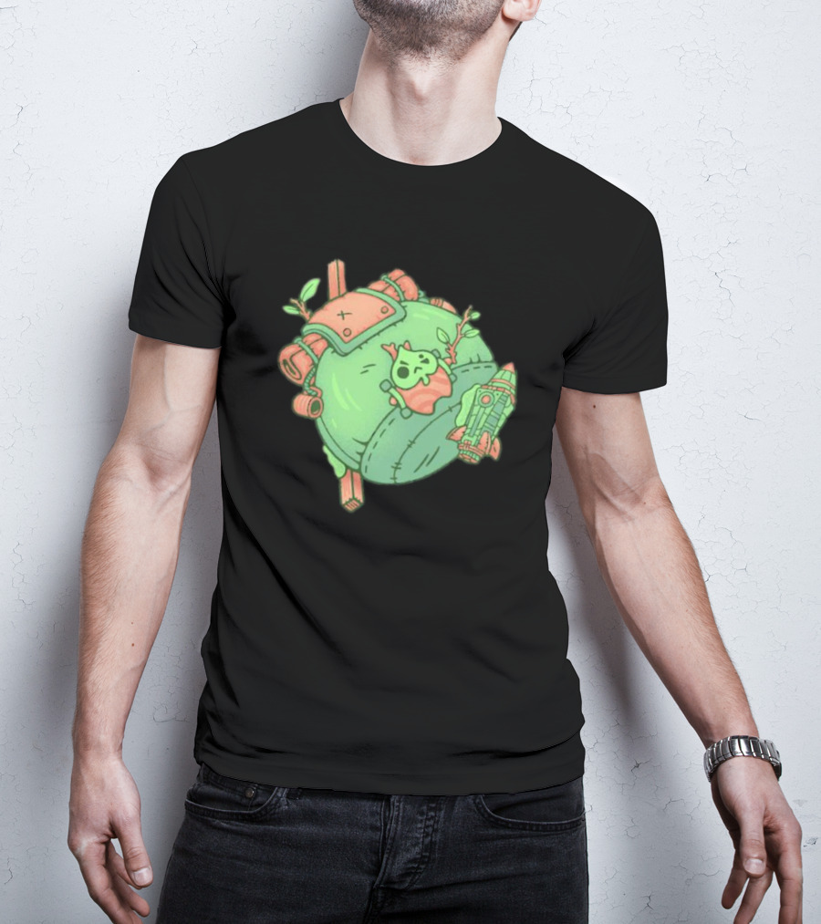 Backpack Friend Bag Camping Adventure With Alien And Rocket Details T-Shirt
