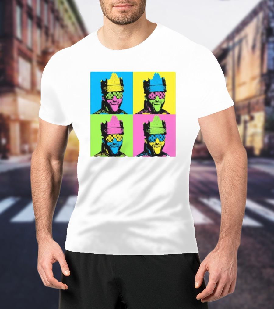 Deathmatch King Pop Art Style Color Blocks T-Shirt