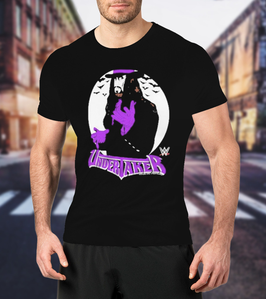 WWE Undertaker Purple Hat Bats Circle T-Shirt
