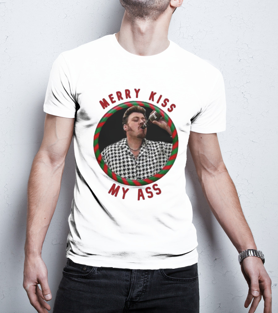 Merry Kiss My Ass Trailer Park Christmas T-Shirt