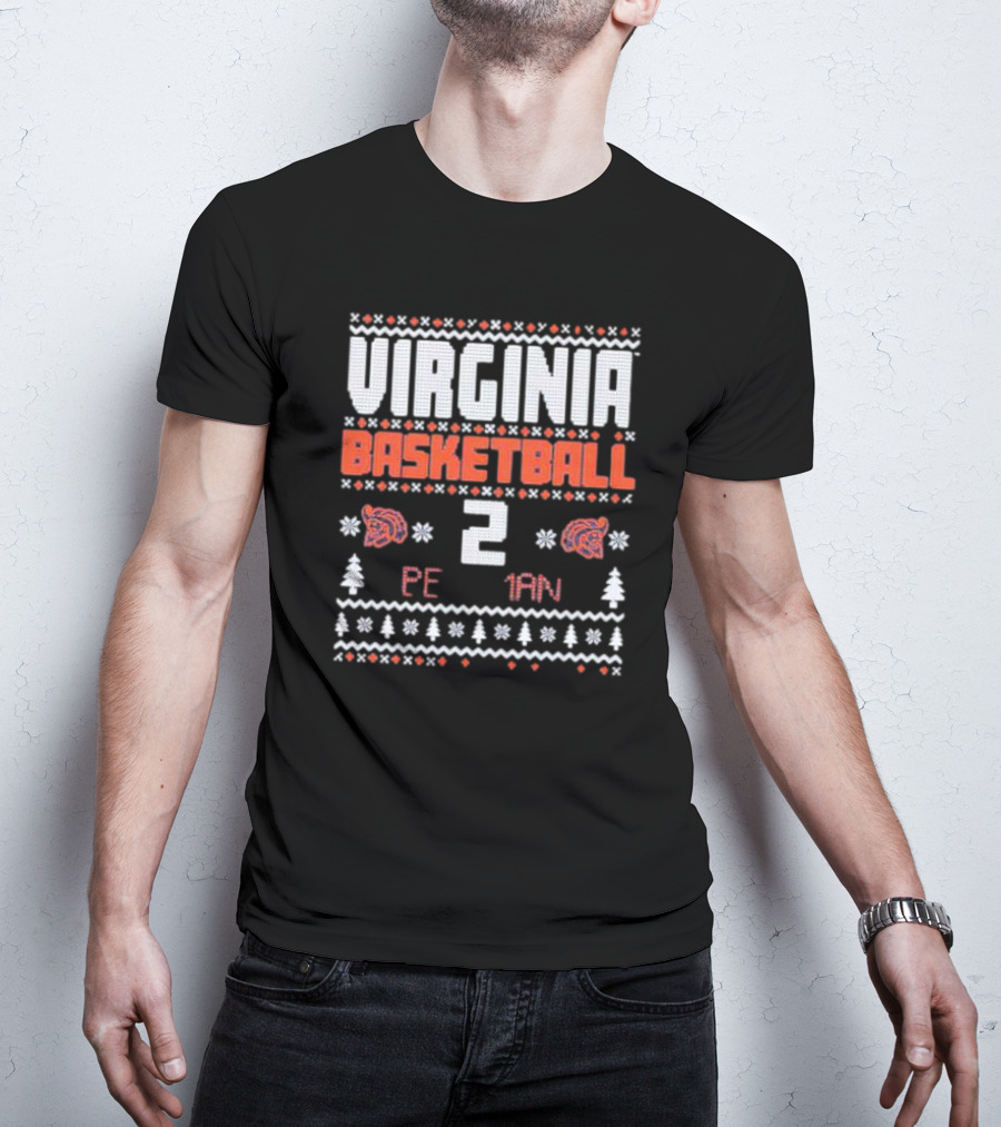 Virginia Basketball Reece Beekman 2 Pe 1an Winter Holiday T-Shirt