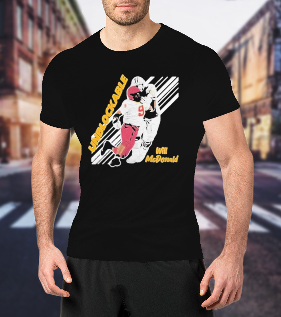 Will McDonald Unblockable Football Player 9 T-Shirt