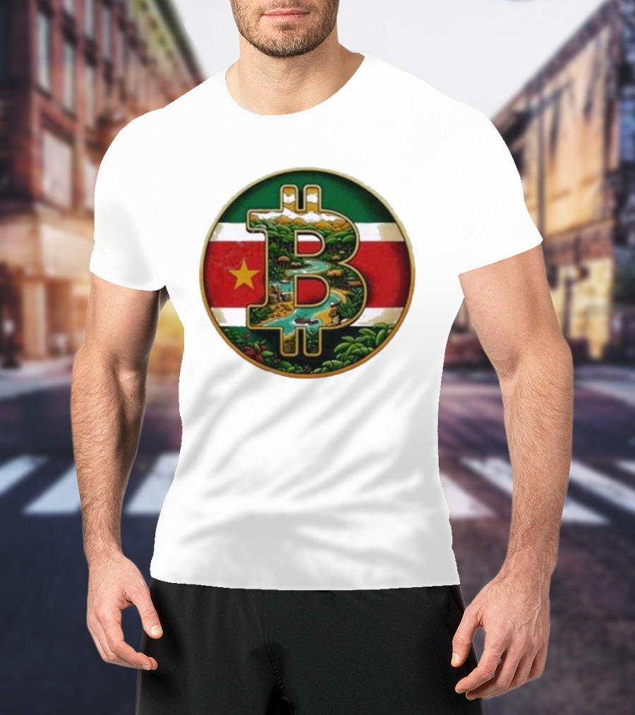Bitcoin Suriname B Van Hool Flag Icon Circle T-Shirt