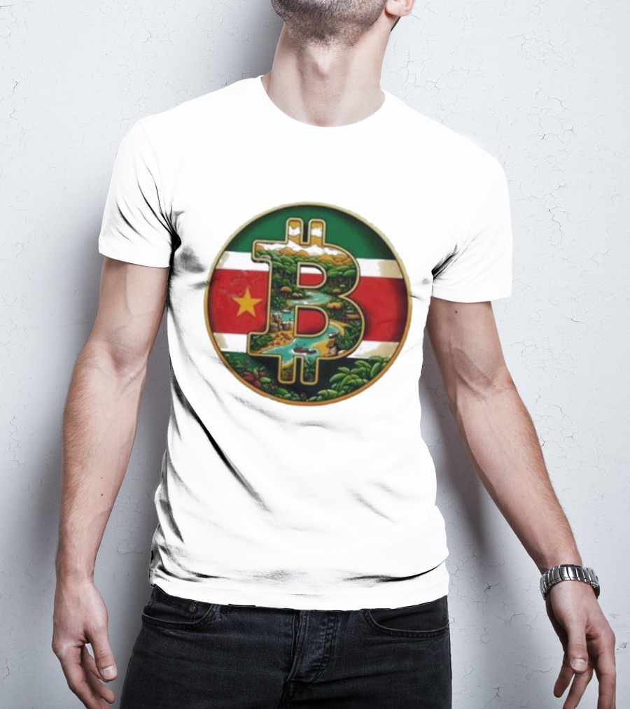 Bitcoin Suriname B Van Hool Flag Icon Circle T-Shirt