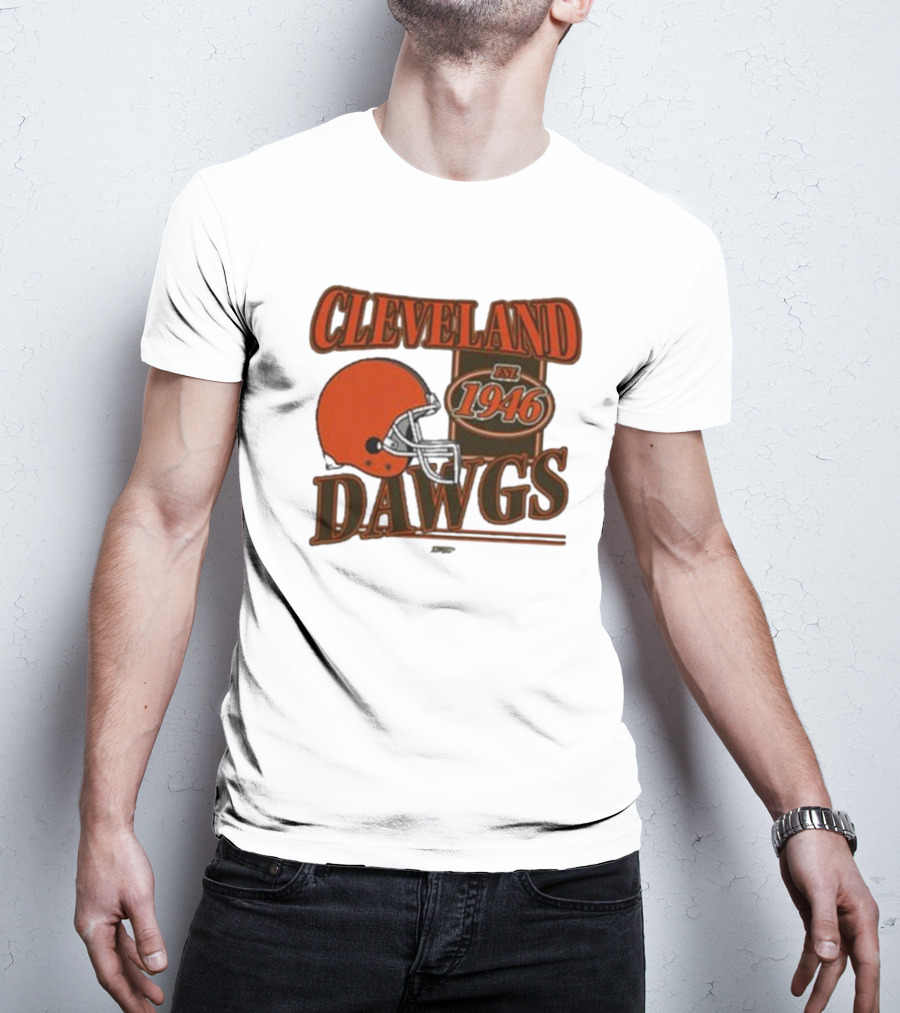 Cleveland Dawgs Est 1946 Football Helmet T-Shirt