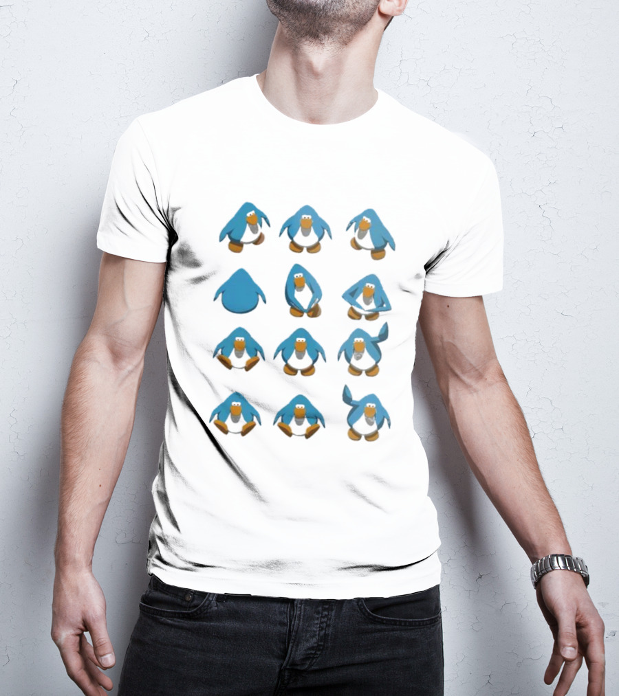 Club Penguin Blue Penguin Dance Moves Compilation T-Shirt