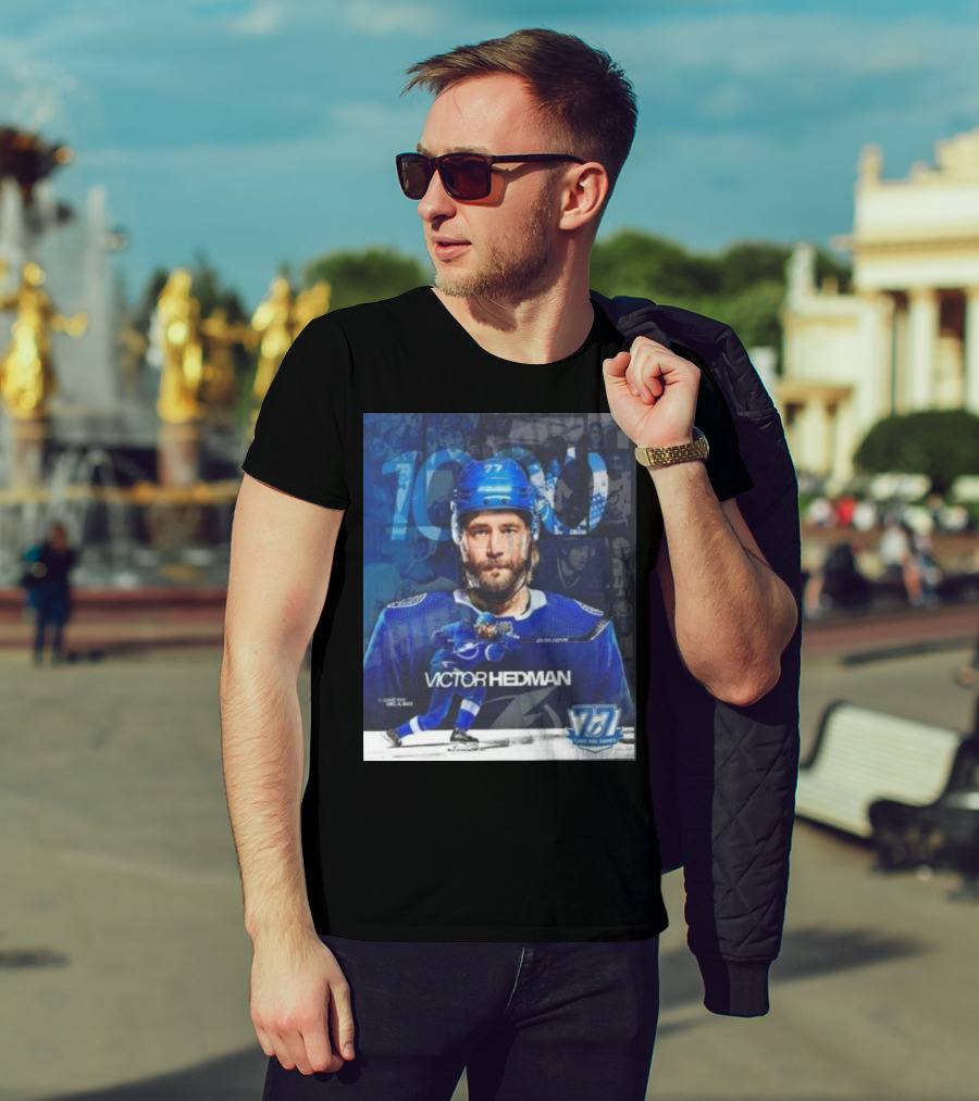Victor Hedman 1000 NHL Games Milestone T-Shirt