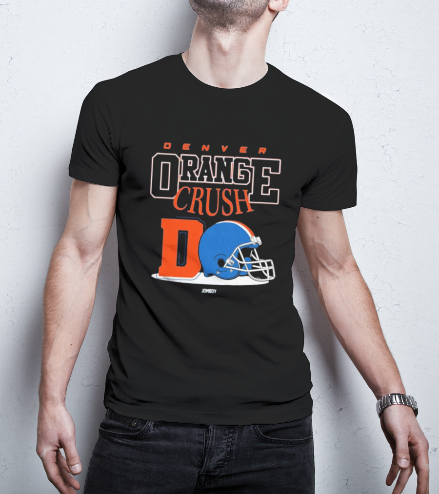Denver Broncos Orange Crush Retro Helmet Logo D Jomboy T-Shirt
