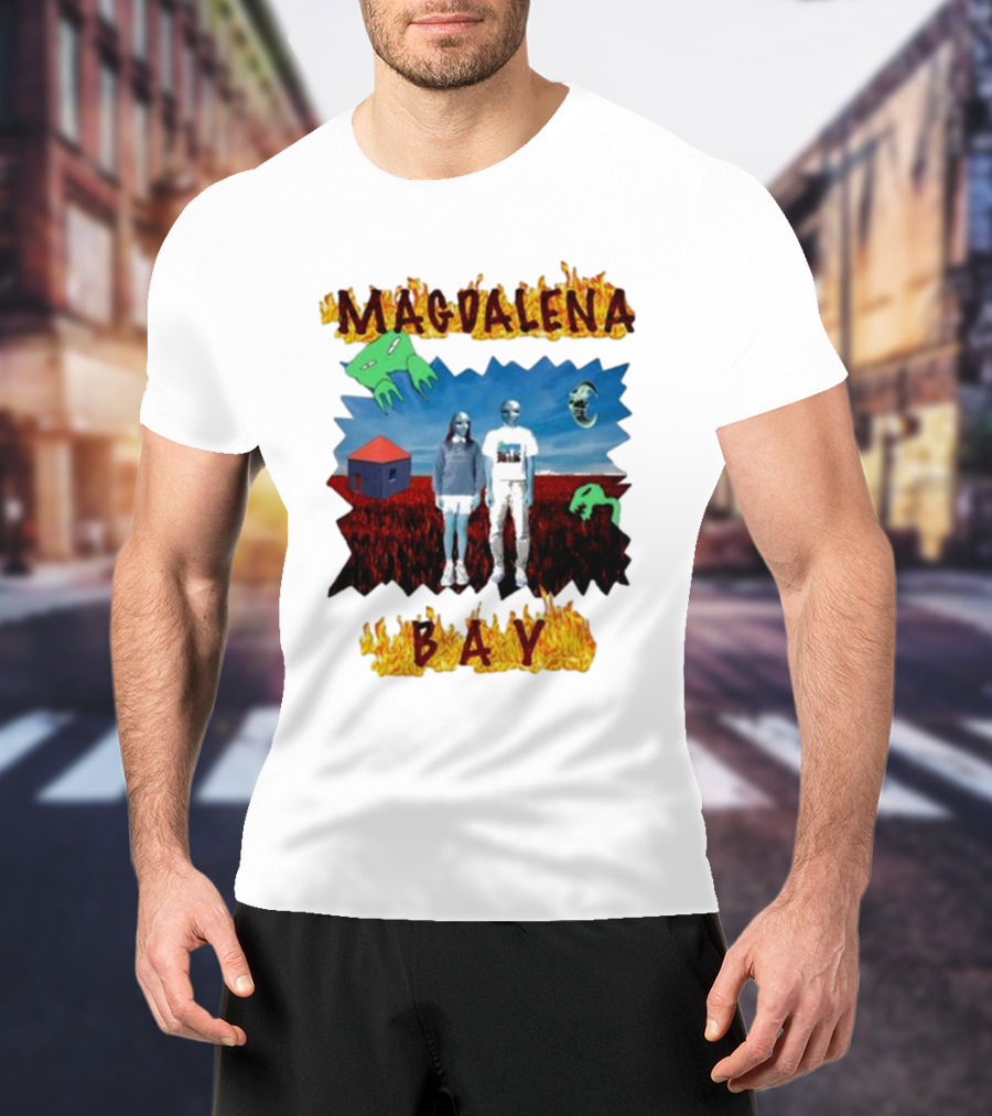 Magdalena Bay Mercurialworld Surreal Landscape With Alien Figures T-Shirt