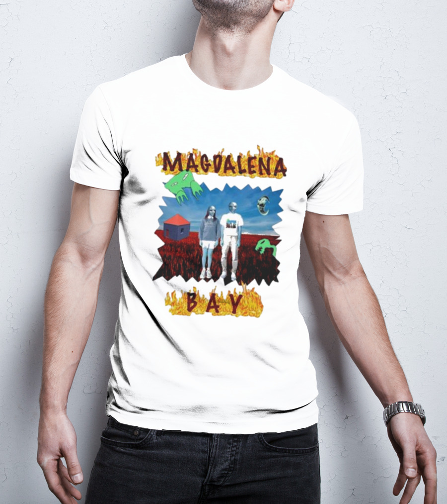 Magdalena Bay Mercurialworld Surreal Landscape With Alien Figures T-Shirt