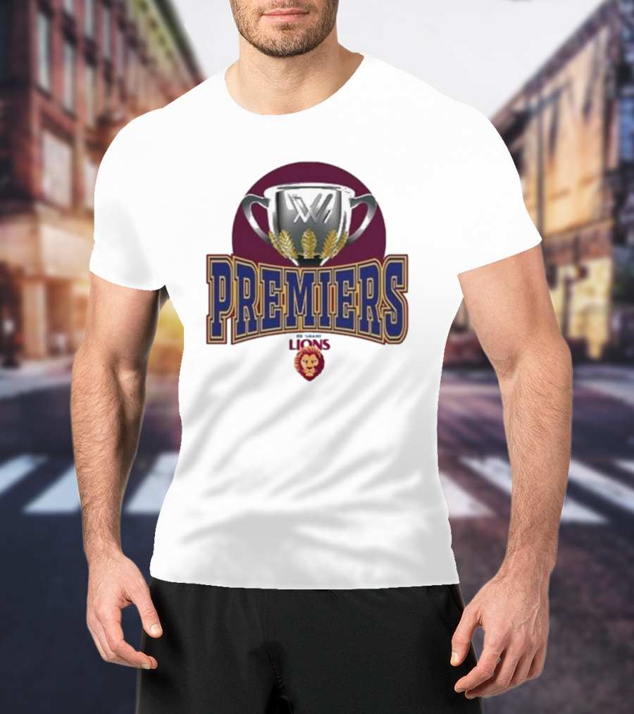 Premiers AFLW Brisbane Lions Champion Trophy T-Shirt