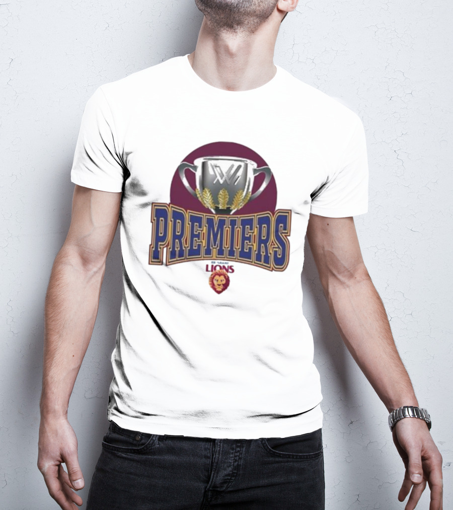 Premiers AFLW Brisbane Lions Champion Trophy T-Shirt
