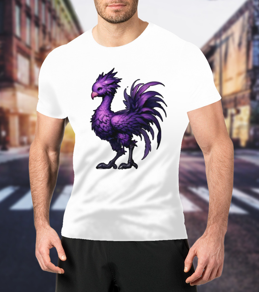 Purple Chocobo Fantasy Creature Mythical Bird Iconic Character T-Shirt