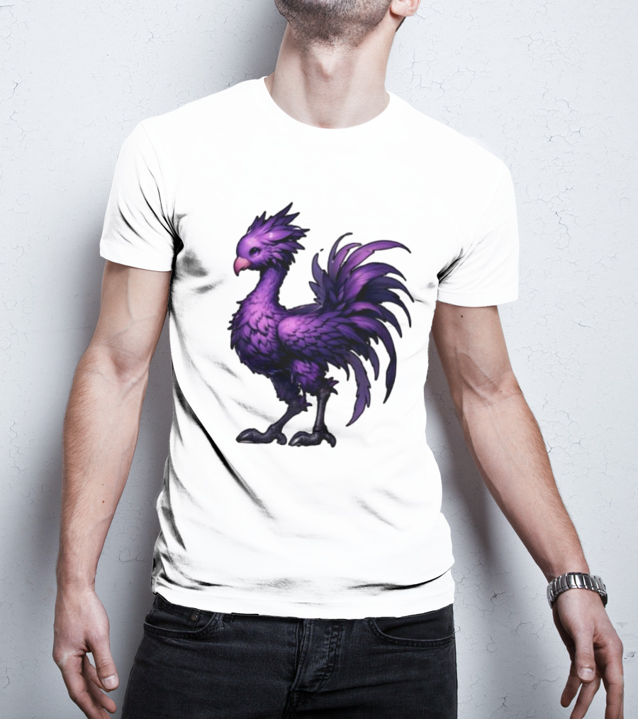 Purple Chocobo Fantasy Creature Mythical Bird Iconic Character T-Shirt