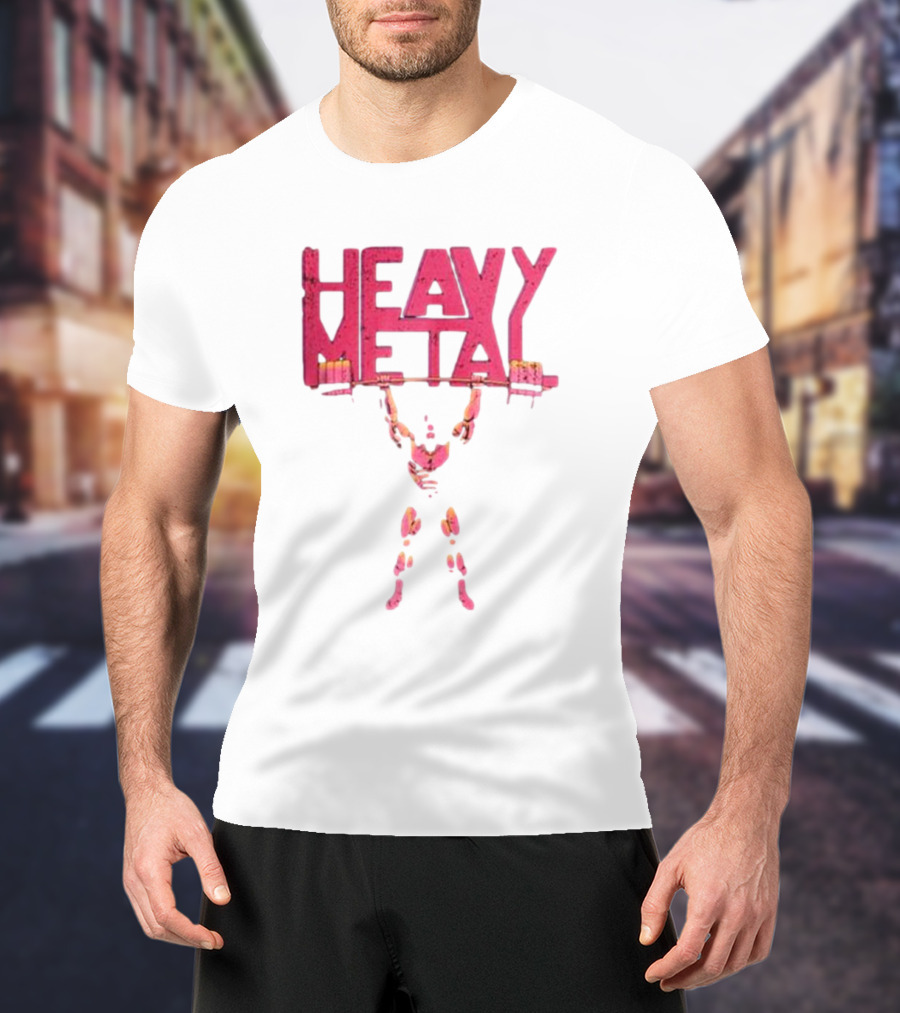HEAVY METAL OVERHEAD PRESS LIFTING BARBELL T-Shirt