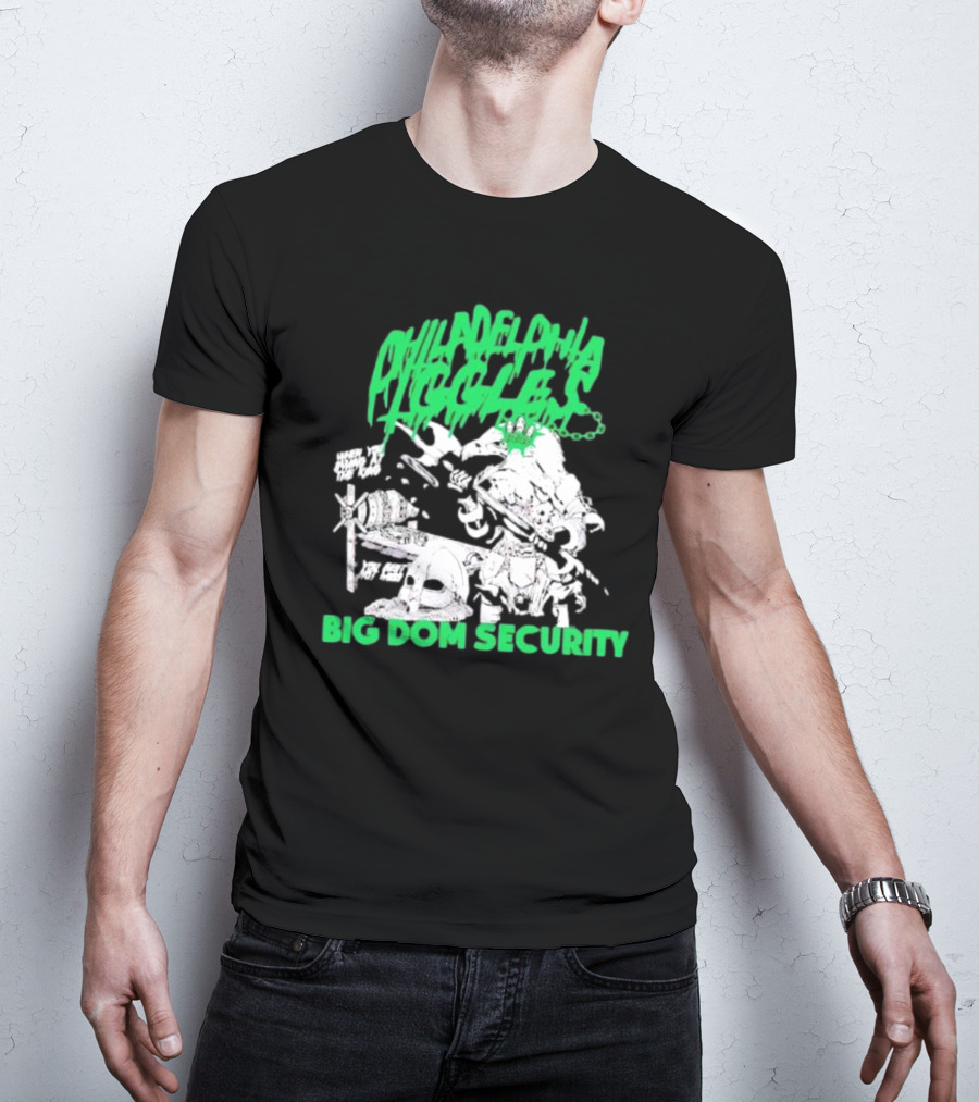 Philadelphia Eagles Big Dom Security Fierce Armored Guard With Spiked Bat T-Shirt